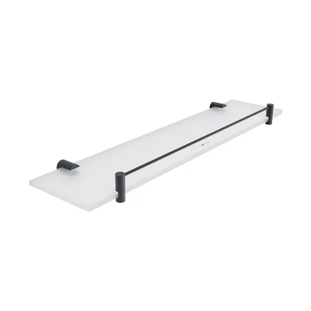 Levně Nimco Bormo - Polička, délka 50 cm, sklo/matná černá BRC 11091BX-50-90