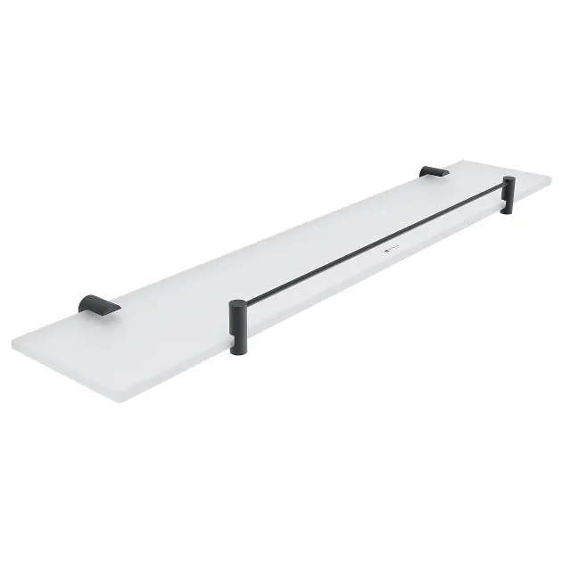 Levně Nimco Bormo - Polička, délka 60 cm, sklo/matná černá BRC 11091BX-60-90