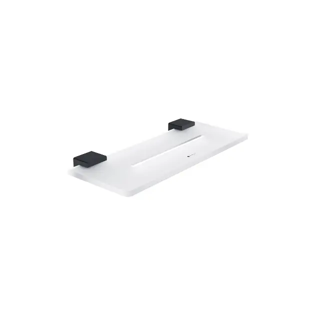 Levně Nimco Kibo - Polička, délka 30 cm, matná černá Ki-X430-90