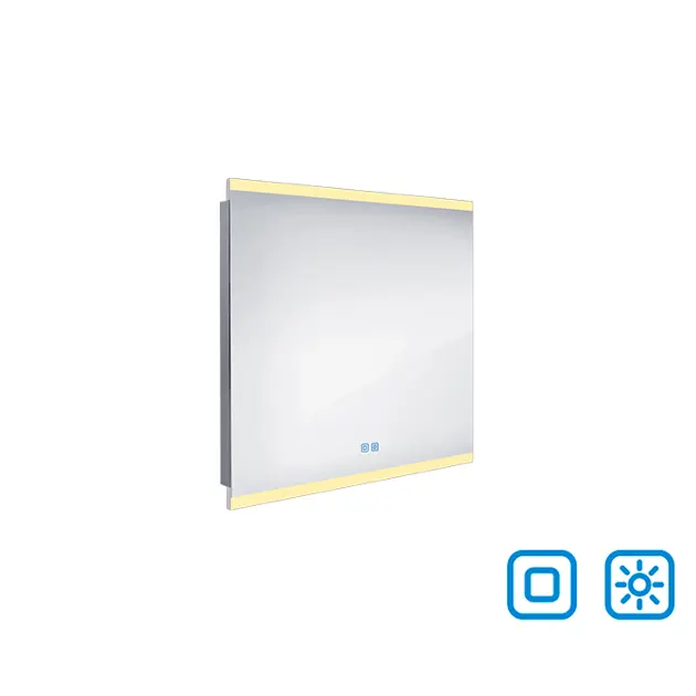 Levně Nimco - Zrcadlo s LED osvětlením, 80x70 cm, dvěma dotykovými senzory ZP 12003VX
