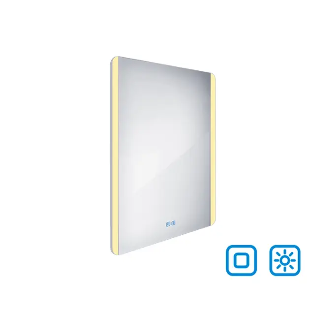 Levně Nimco - Zrcadlo s LED osvětlením, 60x80 cm, dvěma dotykovými senzory ZP 17002VX