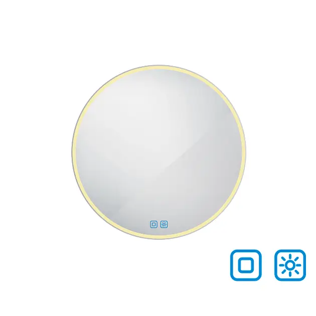 Nimco - Zrcadlo s LED osvětlením, průměr 70 cm, dvěma dotykovými senzory ZP 26001RVX