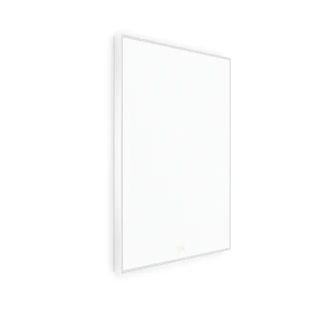 Levně Nimco - Zrcadlo s LED osvětlením, 60x80 cm, dvěma dotykovými senzory, matná bílá ZPB 13002VX-05