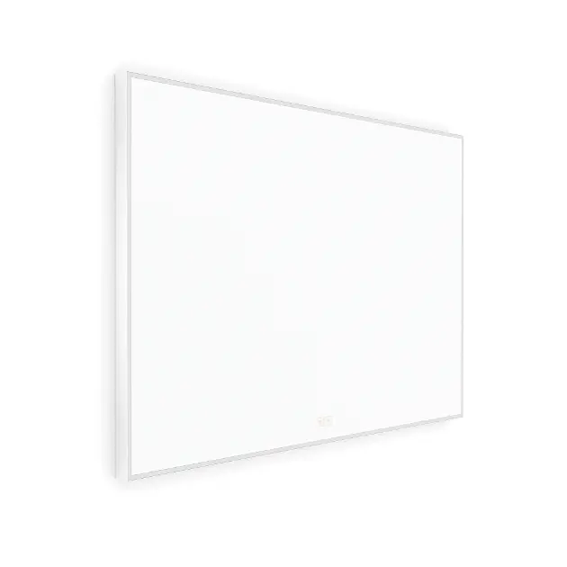 Levně Nimco - Zrcadlo s LED osvětlením, 100x70 cm, dvěma dotykovými senzory, matná bílá ZPB 13004VX-05