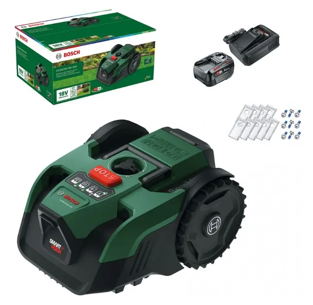 Bosch - 18V AKUMULATOR Kosiarka automatyczna VisiMow18V-200, 1x akumulator 5.0 Ah Li-Ion, ładowarka 06008E1102