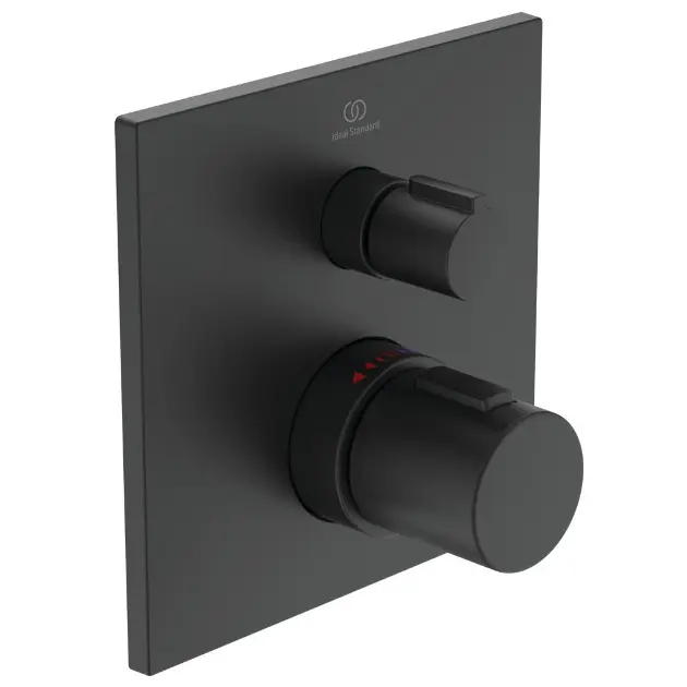 Ideal Standard - Termostatická sprchová batéria pod omietku, čierna A6956XGIIJ1
