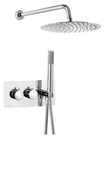 Levně Sapho Rhapsody - Sprchový set s termostatem pod omítku, s tělesem, průměr 30 cm, chrom 5508-02