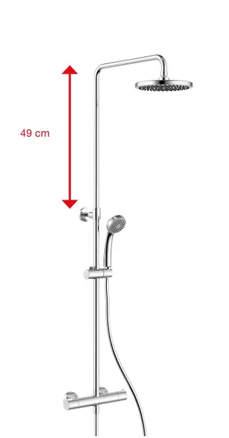 Jika Cubix - Set za tuš s termostatom, promjer 20 cm, krom H3332I70045311