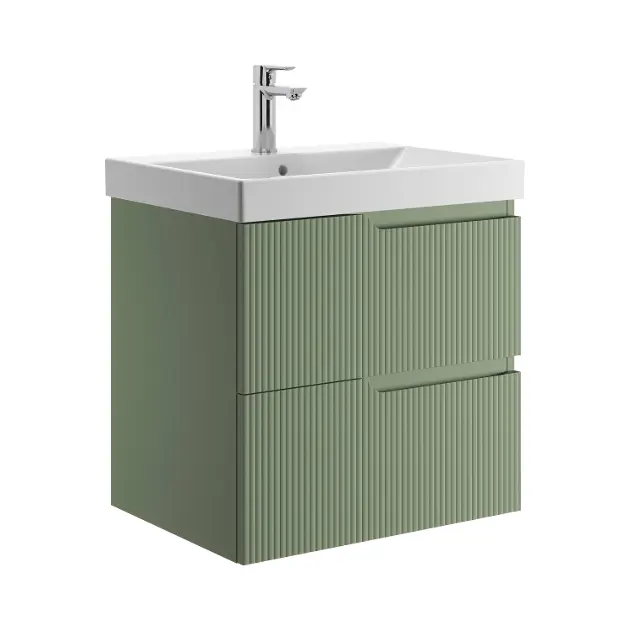 Jika Cubito Style - Ormarić za umivaonik, 60 x 57 x 45 cm, 2 ladice, menta zelena H40J4414023541