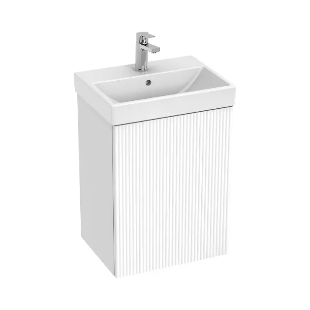 Jika Cubito Style - Ormarić za umivaonik, 43 x 57 x 33 cm, 1 vrata, mat bijela H40J4451023041