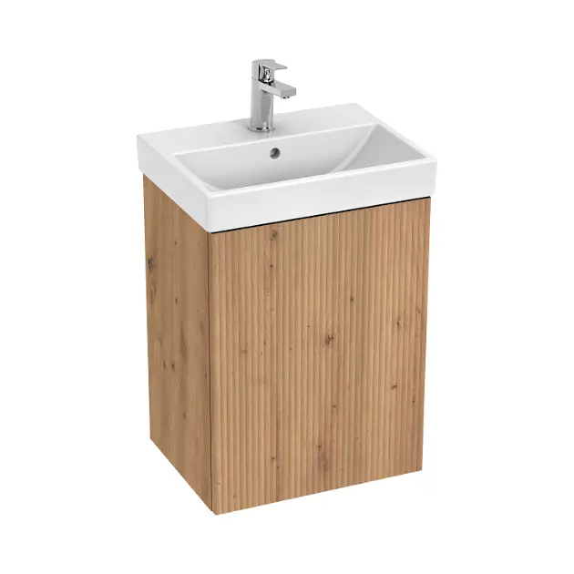 Jika Cubito Style - Ormarić za umivaonik, 43 x 57 x 33 cm, 1 vrata, završna obrada u drvenom izgledu H40J4451023551