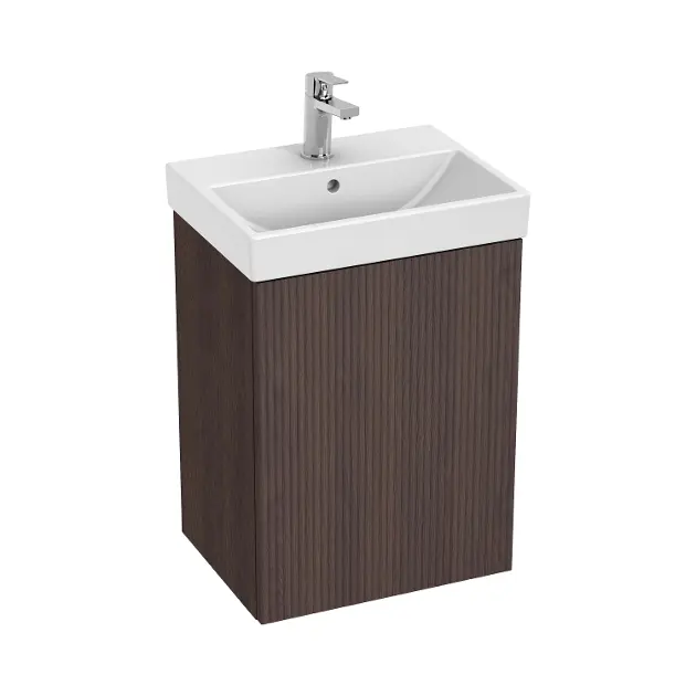Jika Cubito Style - Ormarić za umivaonik, 43 x 57 x 33 cm, 1 vrata, tamni orah H40J4451023561