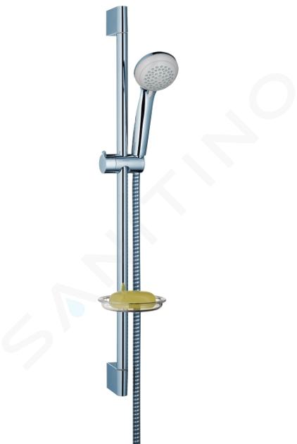 Hansgrohe Crometta 85 - Brausegarnitur Vario, 9 cm, 2 Stahlen, weiß / verchromt 27764000