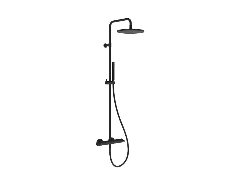 Ravak Termo - Sprchový set TE 095.20BLM s termostatem, průměr 25 cm, matná černá X070693