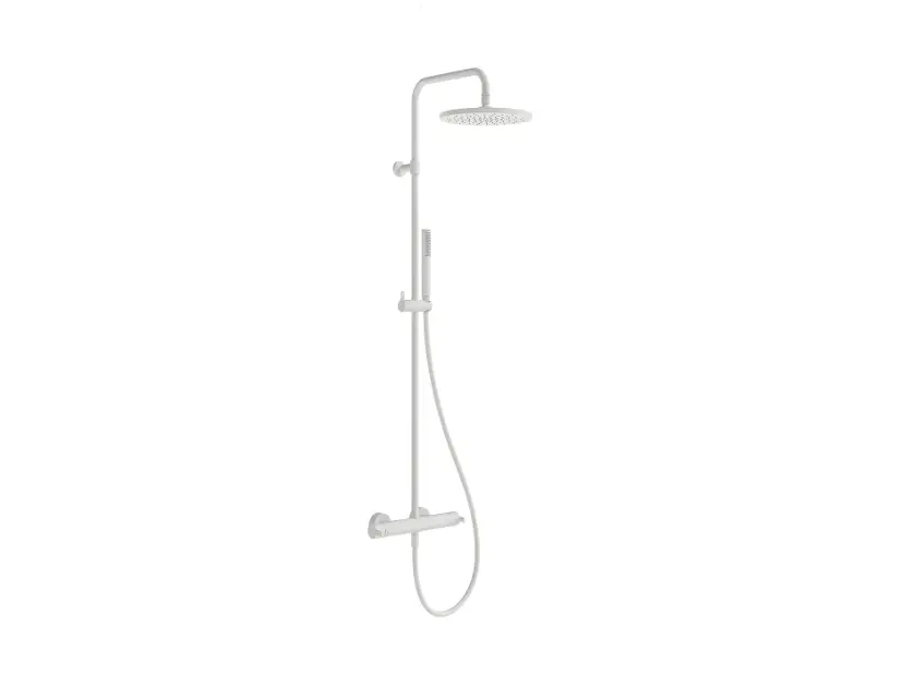 Ravak Termo - Sprchový set TE 095.10WHM s termostatem, průměr 25 cm, matná bílá X070694