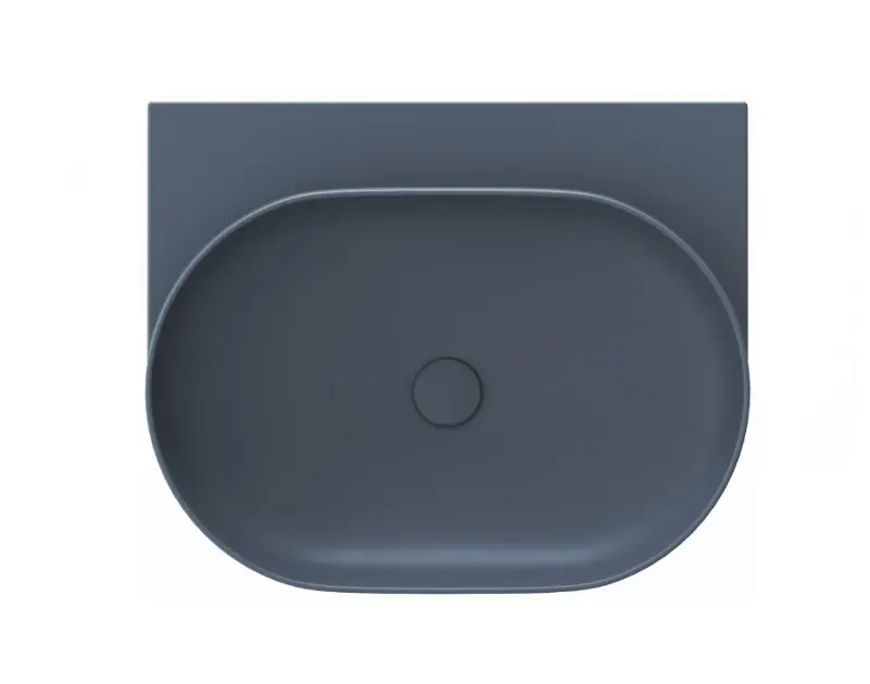 Ravak Yard - Wastafel 61x50 cm, zonder overloop, zonder kraangat, Deepsea Blue XJX07060000