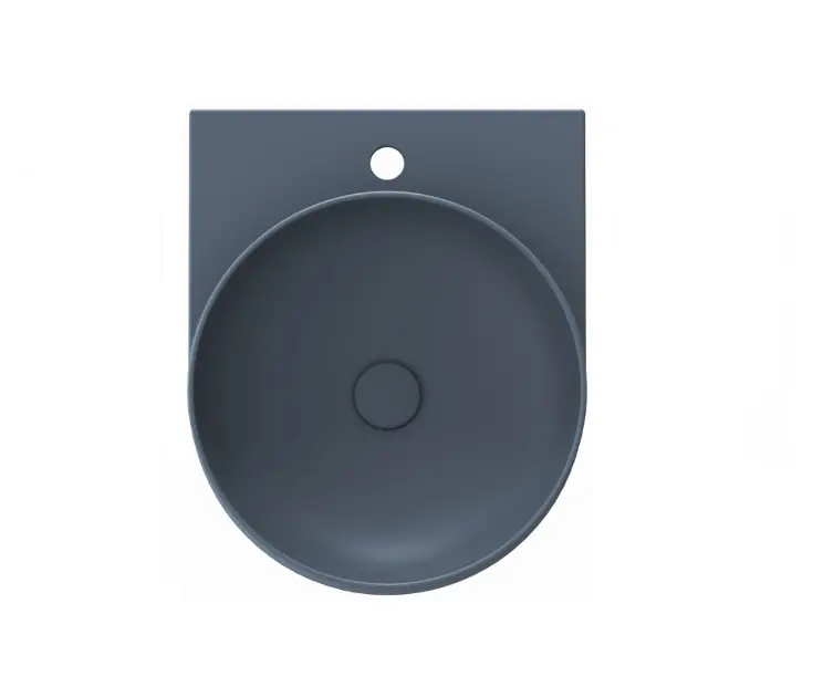 Ravak Yard - Lavabo 41x50 cm, sin rebosadero, agujero para grifo, Deepsea Blue XJX07240000