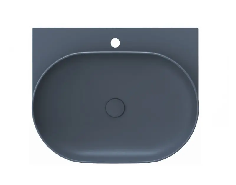 Ravak Yard - Wastafel 61x50 cm, zonder overloop, kraangat, Deepsea Blue XJX07260000