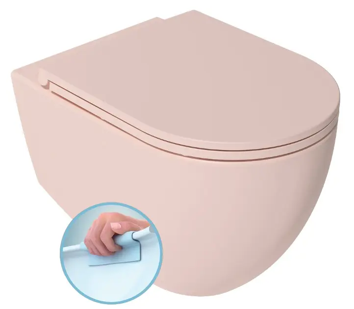 Sapho Isvea Infinity - WC suspendu, Rimless, rose saumon 10NF02005-2S