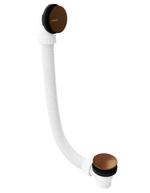 Levně Polysan - Vanová odtoková a přepadová souprava, Click-Clack, délka 120 cm, matná měď 71858.70