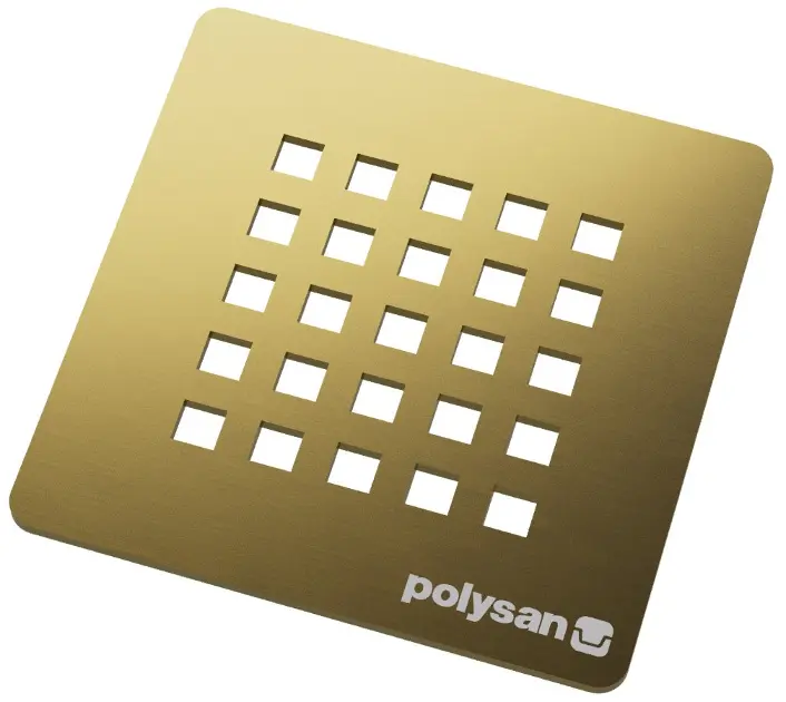 E-shop Polysan - Krytka sifónu Treneca, matná zlatá 85999.91