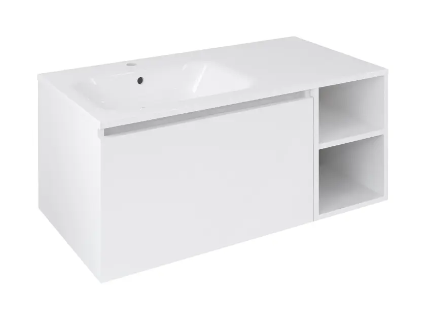 Sapho Lorea - Шкаф за мивка 100x46x52 см, 1 чекмедже, ляв, матово бял LE070-3131-L-11