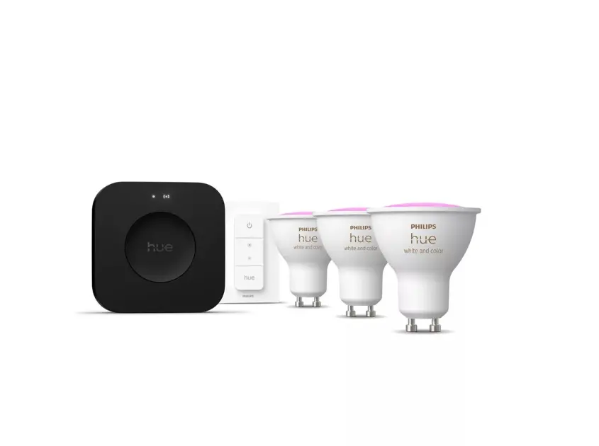 Levně Philips Hue - Chytrá sada se 3 žárovkami, můstkem Bridge Pro a ovladačem 929003666513