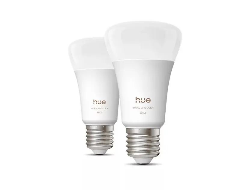 Levně Philips Hue White and Color Ambiance - Chytrá LED žárovka E27, 810 lm, 2 ks 929003853405