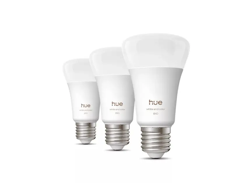 Levně Philips Hue White and Color Ambiance - Chytrá LED žárovka E27, 810 lm, 3 ks 929003853406