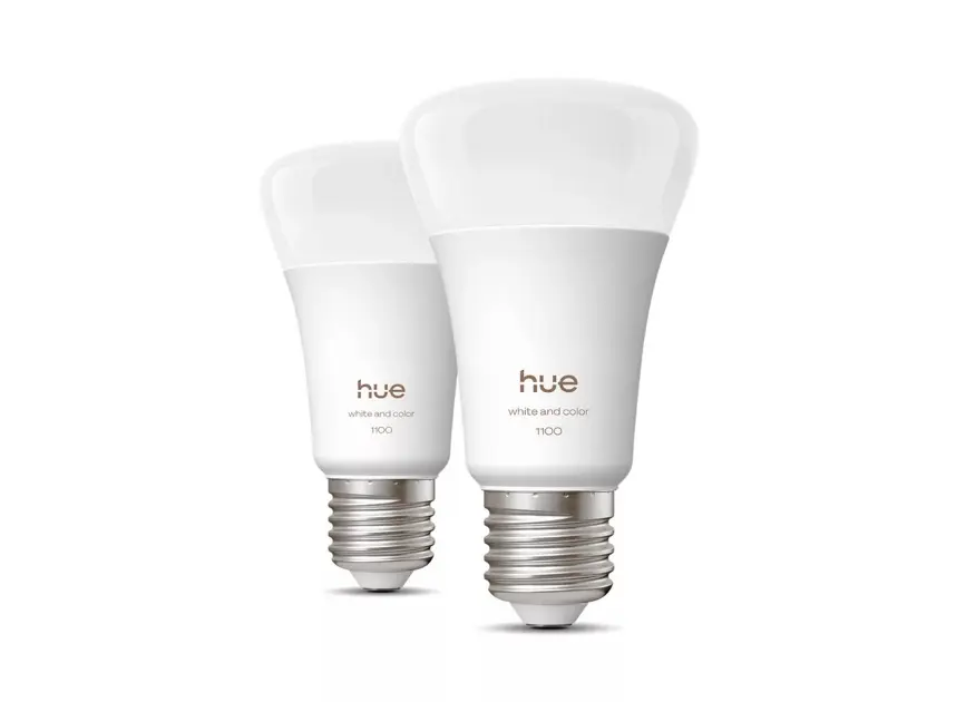 Levně Philips Hue White and Color Ambiance - Chytrá LED žárovka E27, 1100 lm, 2 ks 929003853502