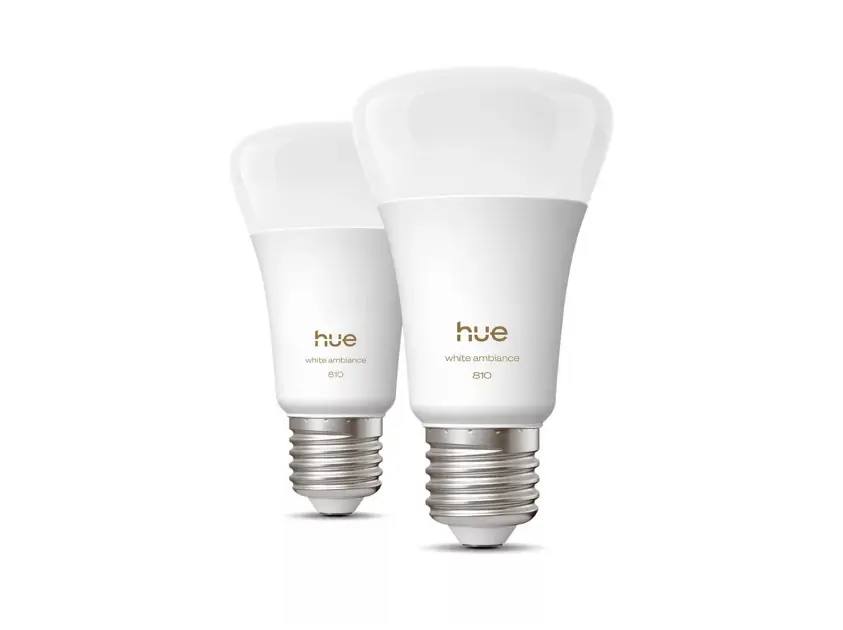 Levně Philips Hue White Ambiance - Chytrá LED žárovka E27, 810 lm, teplá bílá, 2 ks 929003854802