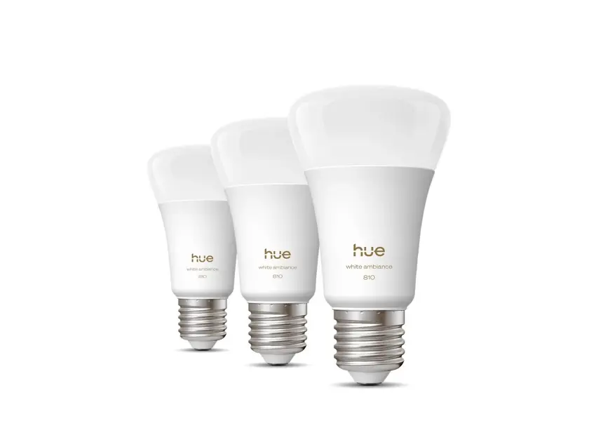 Levně Philips Hue White Ambiance - Chytrá LED žárovka E27, 810 lm, teplá bílá, 3 ks 929003854807