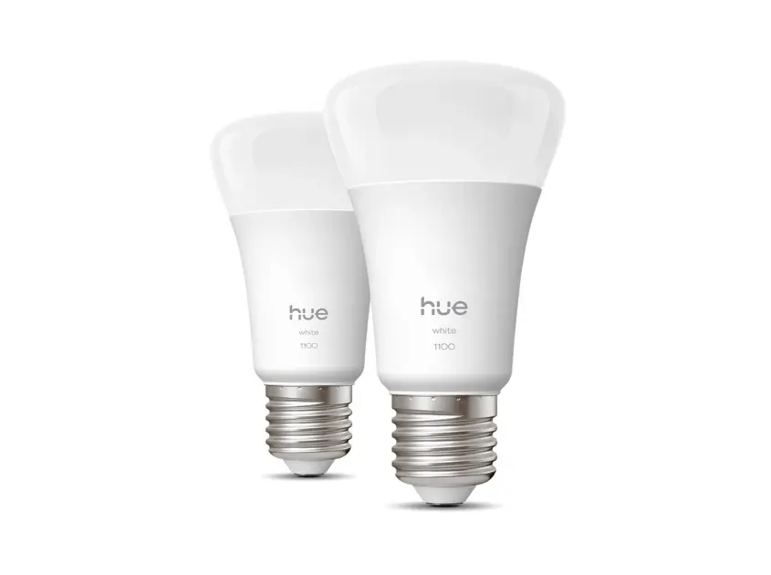 Levně Philips Hue White - Chytrá LED žárovka E27, 1100 lm, teplá bílá, 2 ks 929003856102