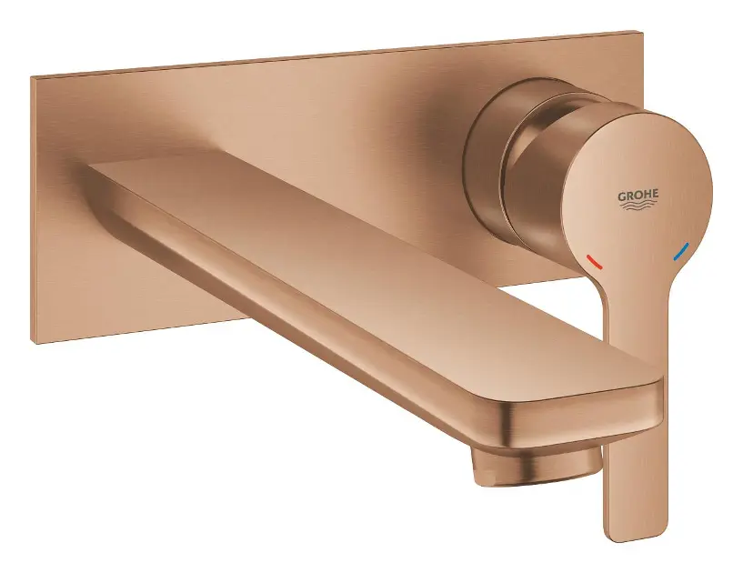 Levně Grohe Lineare New - Umyvadlová baterie pod omítku, 2-otvorová instalace, kartáčovaný Warm Sunset 23444DL1