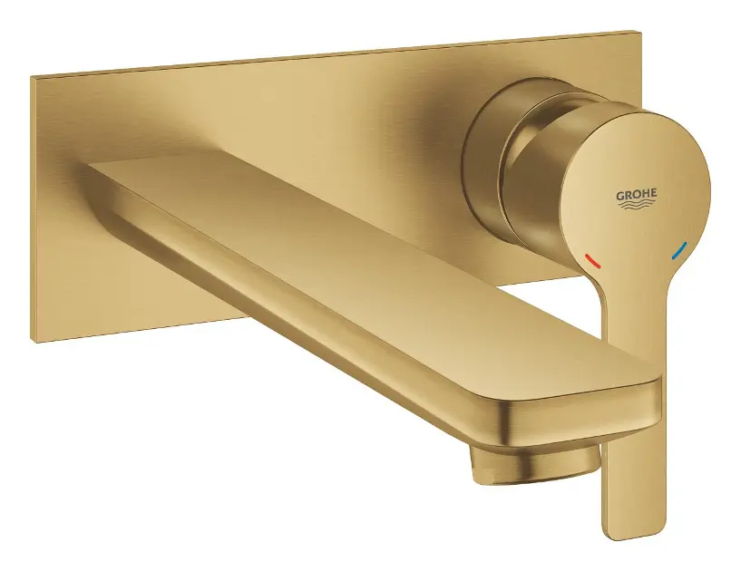 Levně Grohe Lineare New - Umyvadlová baterie pod omítku, 2-otvorová instalace, kartáčovaný Cool Sunrise 23444GN1