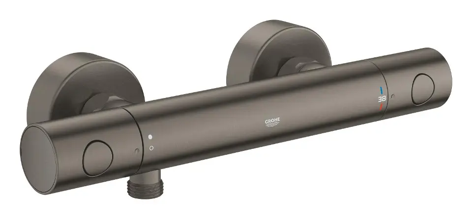 Levně Grohe Grohtherm 800 Cosmopolitan - Termostatická sprchová baterie, kartáčovaný Hard Graphite 34765AL0
