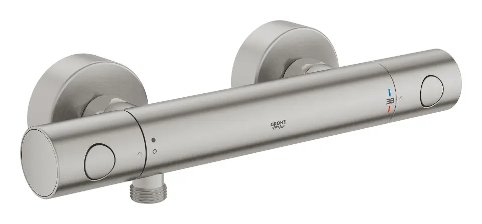 Levně Grohe Grohtherm 800 Cosmopolitan - Termostatická sprchová baterie, supersteel 34765DC0