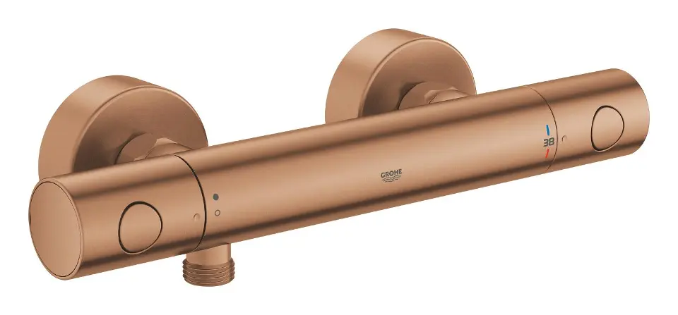 Levně Grohe Grohtherm 800 Cosmopolitan - Termostatická sprchová baterie, kartáčovaný Warm Sunset 34765DL0