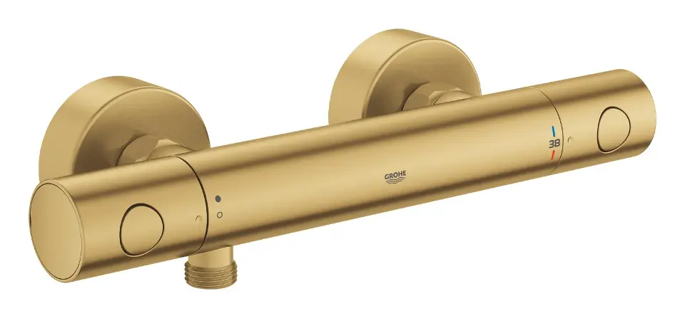 Levně Grohe Grohtherm 800 Cosmopolitan - Termostatická sprchová baterie, kartáčovaný Cool Sunrise 34765GN0