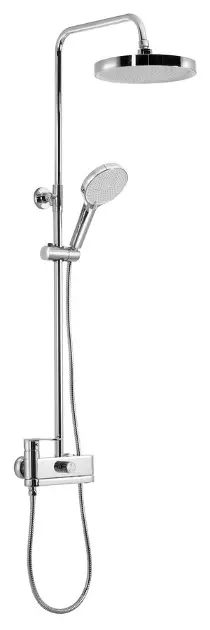 Sapho - Zestaw prysznicowy z baterią, średnica 26 cm, 2 strumienie, chrom CF139