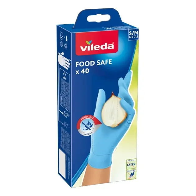 Vileda - Handschuhe Food Safe, Größe S/M, 40 Stück 171013
