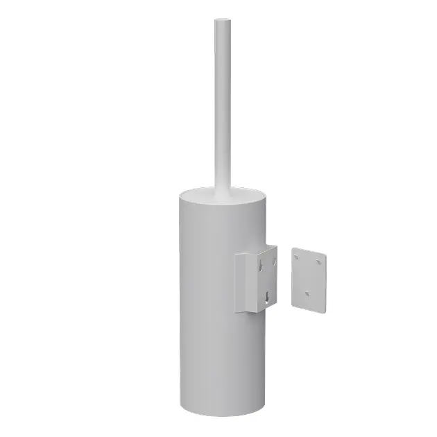 Levně Sanela - WC štětka nástěnná s držákem, matná bílá SLZD 31W