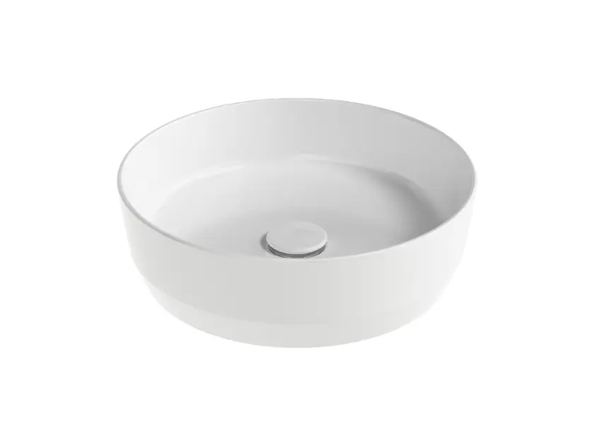 Levně Ravak Zeta Slim - Umývátko, průměr 40 cm, bez přepadu, bez otvoru pro baterii, bílá XJX01140007