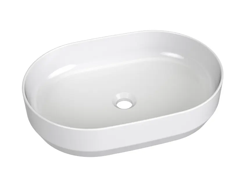 Levně Ravak Zeta Slim - Umyvadlo, 55x37 cm, bez přepadu, bez otvoru pro baterii, bílá XJX01155007