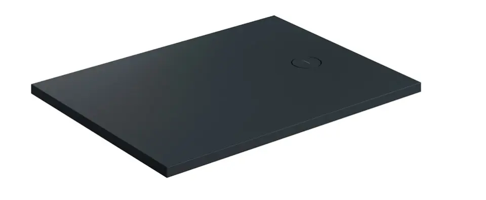OMNIRES Aquarock M+ - Tapac za tuš 80x100 cm, mat crna AQUAROCK80-100BLV
