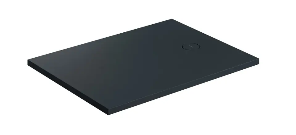 OMNIRES Aquarock M+ - Tapac za tuš 80x120 cm, mat crna AQUAROCK80-120BLV
