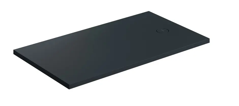 OMNIRES Aquarock M+ - Tapac za tuš 80x160 cm, mat crna AQUAROCK80-160BLV