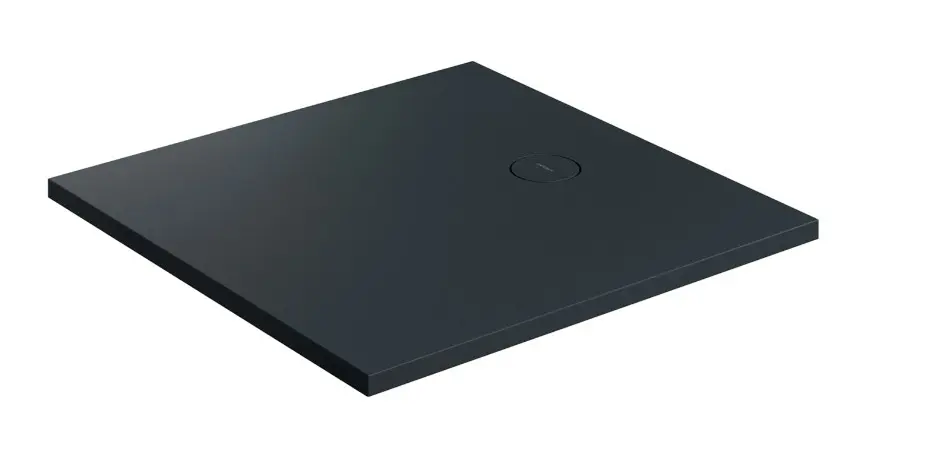 OMNIRES Aquarock M+ - Tapac za tuš 80x80 cm, mat crna AQUAROCK80-KBLV