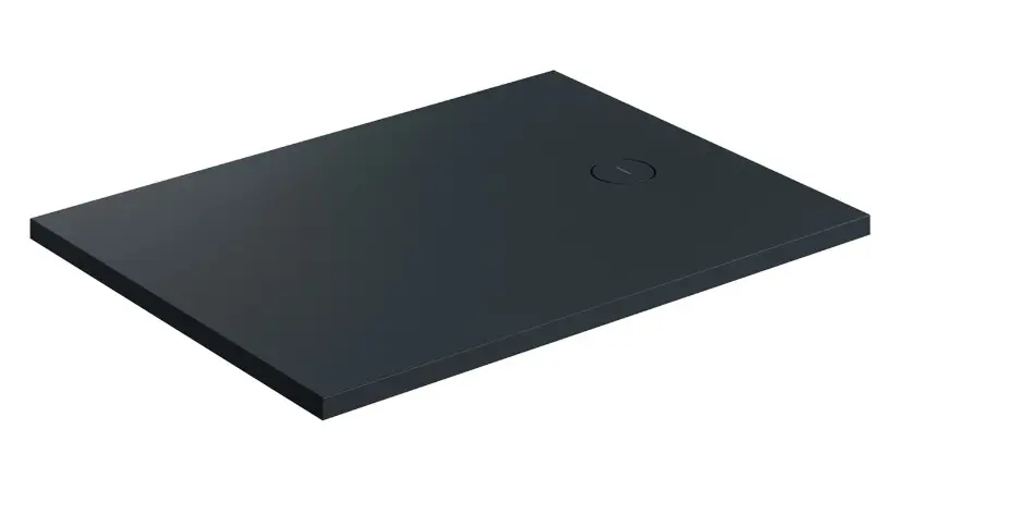 OMNIRES Aquarock M+ - Tapac za tuš 90 x 100 cm, mat crna AQUAROCK90-100BLV
