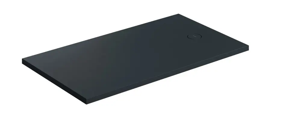 OMNIRES Aquarock M+ - Tapac za tuš 90 x 140 cm, mat crna AQUAROCK90-140BLV